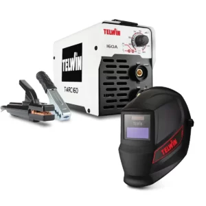 Telwin T-ARC 160 Saldatrice ad Elettrodo con Maschera di Saldatura e Accessori MMA, 20-160a